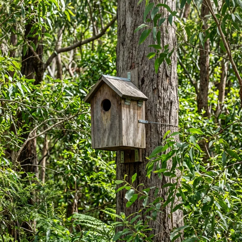 Animal nesting box installed as a humane alternative to a Mount Pleasant roof cavity